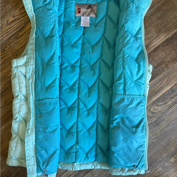 Mint/Blue Alpine Down Vest with Zip Pockets - Picture 8 of 11